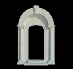 3d Render Building Structure On Isolated