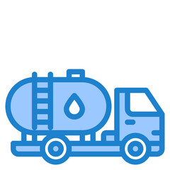 Oil tank blue style icon