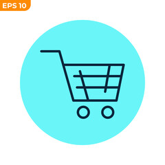 shopping cart icon symbol template for graphic and web design collection logo vector illustration