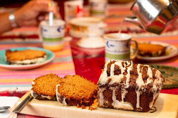 Sweet potato bread and Tea 