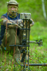 view of professional modern longbow outdoor 
