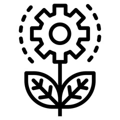 Power of nature outline style icon