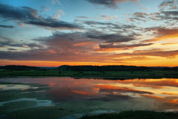 sunrise over the river