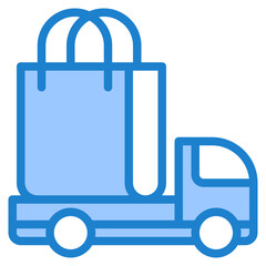Delivery blue style icon