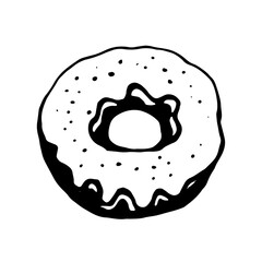donut, vector on transparent background