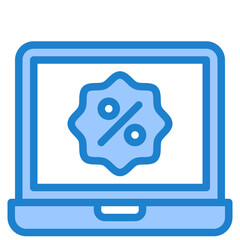 Sale blue style icon
