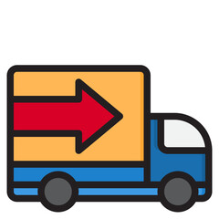 Delivery color line style icon