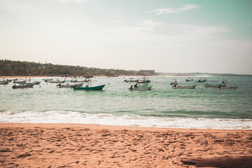boats on the beach in goa