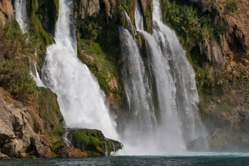 Fototapeta na wymiar view on Düden waterfalls in Turkey
