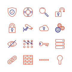 security set icon, isolated security set sign icon, vector illustration