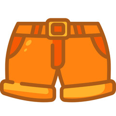 denim shorts line icon