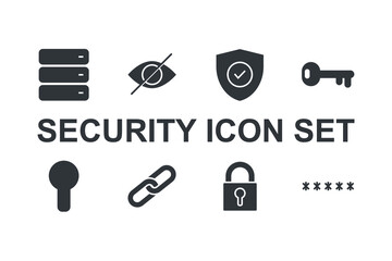 security set icon, isolated security set sign icon, vector illustration