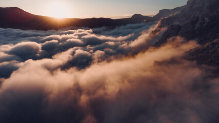 sunrise over the mountains