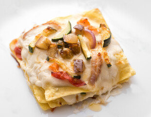 Lasagna with vegetables, italian cuisine