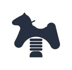 City park with outdoor decor. Kids playground equipment. Vector illustration.