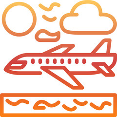 airplane flat icon