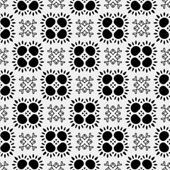 floral seamless pattern background.Geometric ornament for wallpapers and backgrounds. Black and white pattern.