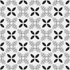floral seamless pattern background.Geometric ornament for wallpapers and backgrounds. Black and white pattern.