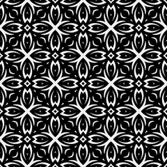 floral seamless pattern background.Geometric ornament for wallpapers and backgrounds. Black and white pattern.