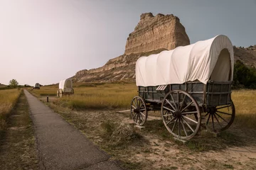 Deurstickers Gering, Nebraska, VS. Huifkar in Scotts Bluff National Monument © Marco