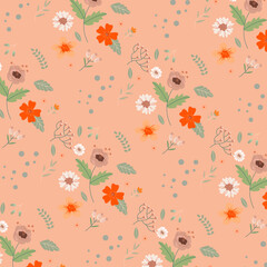 Fototapeta na wymiar Abstract flower pattern background. Vector illustration.