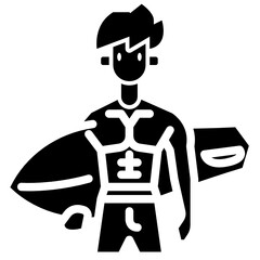 surfer glyph icon
