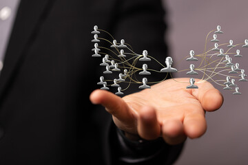 hierarchy connection team group digital