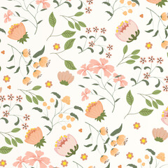 Abstract flower pattern background. Vector illustration.