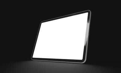 Tablet 3d computer with blank screen illustration