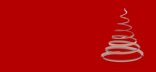 new merry christmas card modern 3d minimal