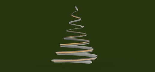 3d merry christmas card modern 3d minimal tree