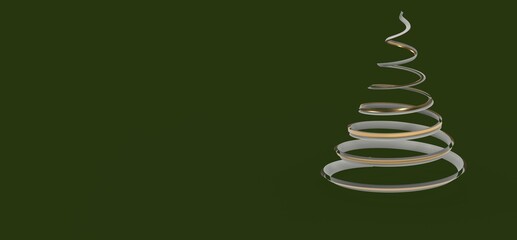 new merry christmas card modern 3d minimal