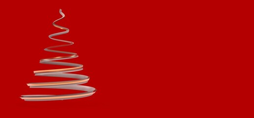 3d merry christmas card modern 3d minimal tree