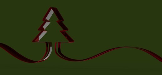 modern winter merry christmas card modern 3d minimal