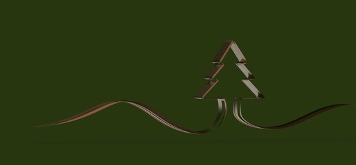 new merry christmas card modern 3d minimal