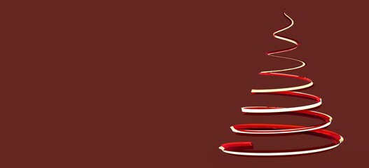 merry christmas card modern 3d minimal