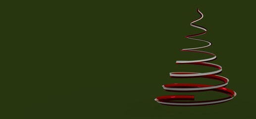 3d merry christmas card modern 3d minimal tree