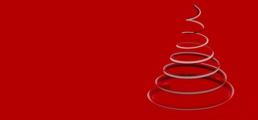 merry christmas card modern 3d minimal