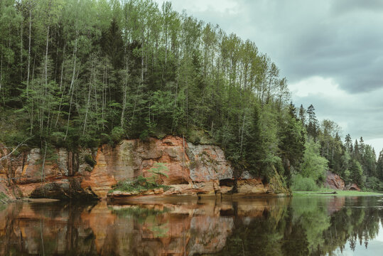 Gauja River and nature of Ligatne in Litva