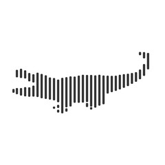 Crocodile black barcode line icon vector on white background.
