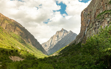 View on the mountain with rock