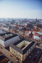 Panorama view of Copenhagen from above