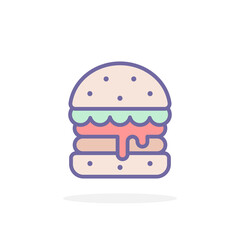 Burger icon in filled outline style.