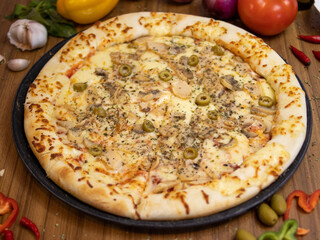 All flavors of pizza