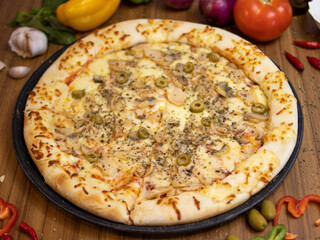 All flavors of pizza