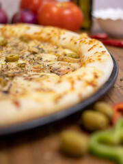 All flavors of pizza