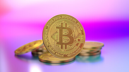 Bitcoin coin. 3d illustration