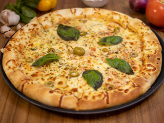 All flavors of pizza