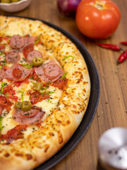 All flavors of pizza