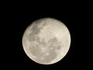 full moon over black